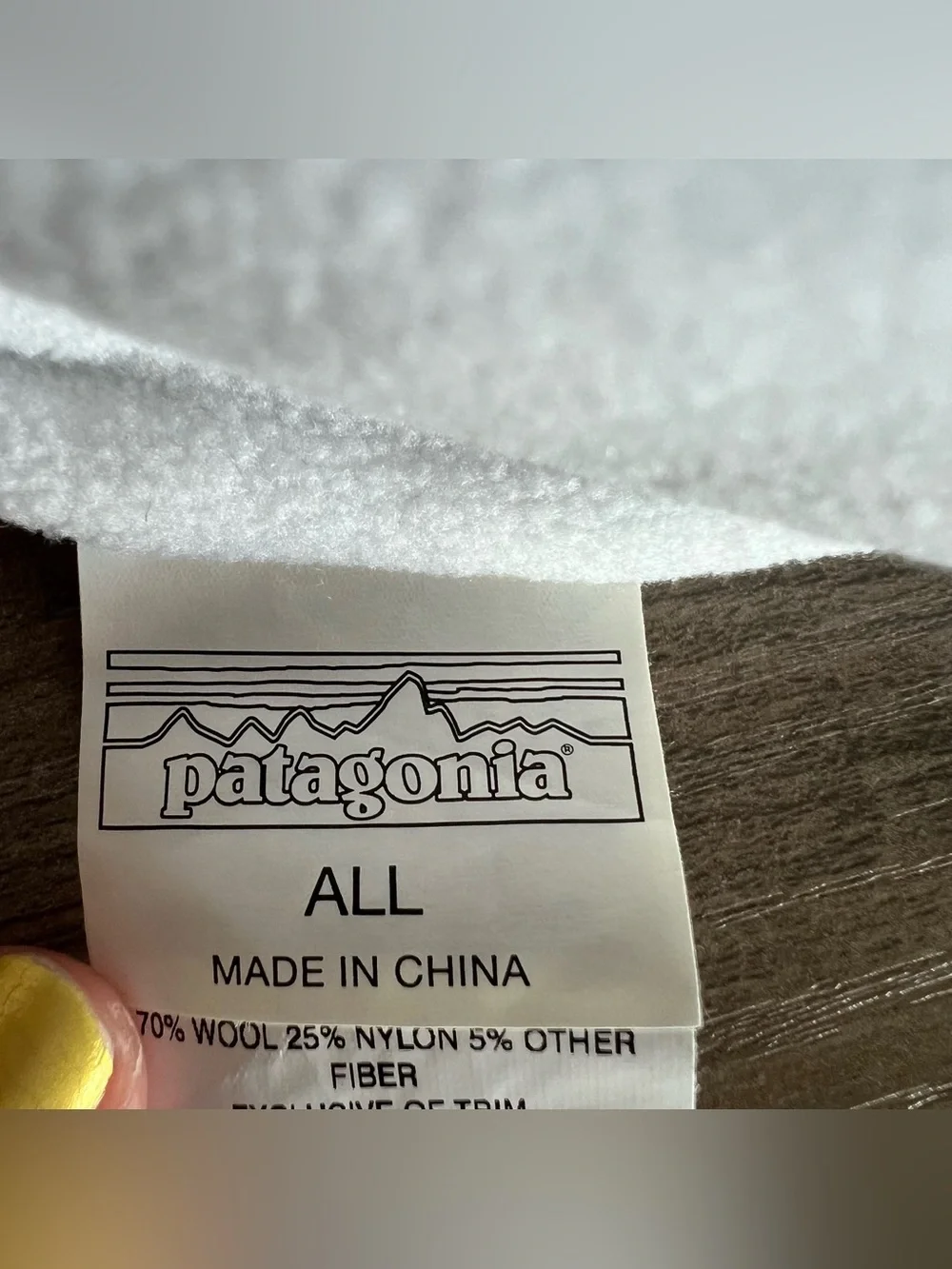 Patagonia Women’s Honeycomb Knit Beanie Cap White Birch Wool Blend Winter Hat